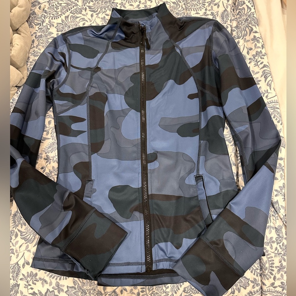Noli blue camouflage, zip up athletic jacket